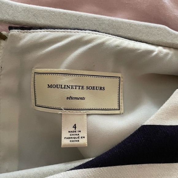 Moulinette Souers for Anthropologie ladylike striped and floral a-line dress - Picture 6 of 7